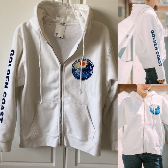 Brandy Melville Sweaters - Brandy Melville Natives Of The Golden Coast Zip Up